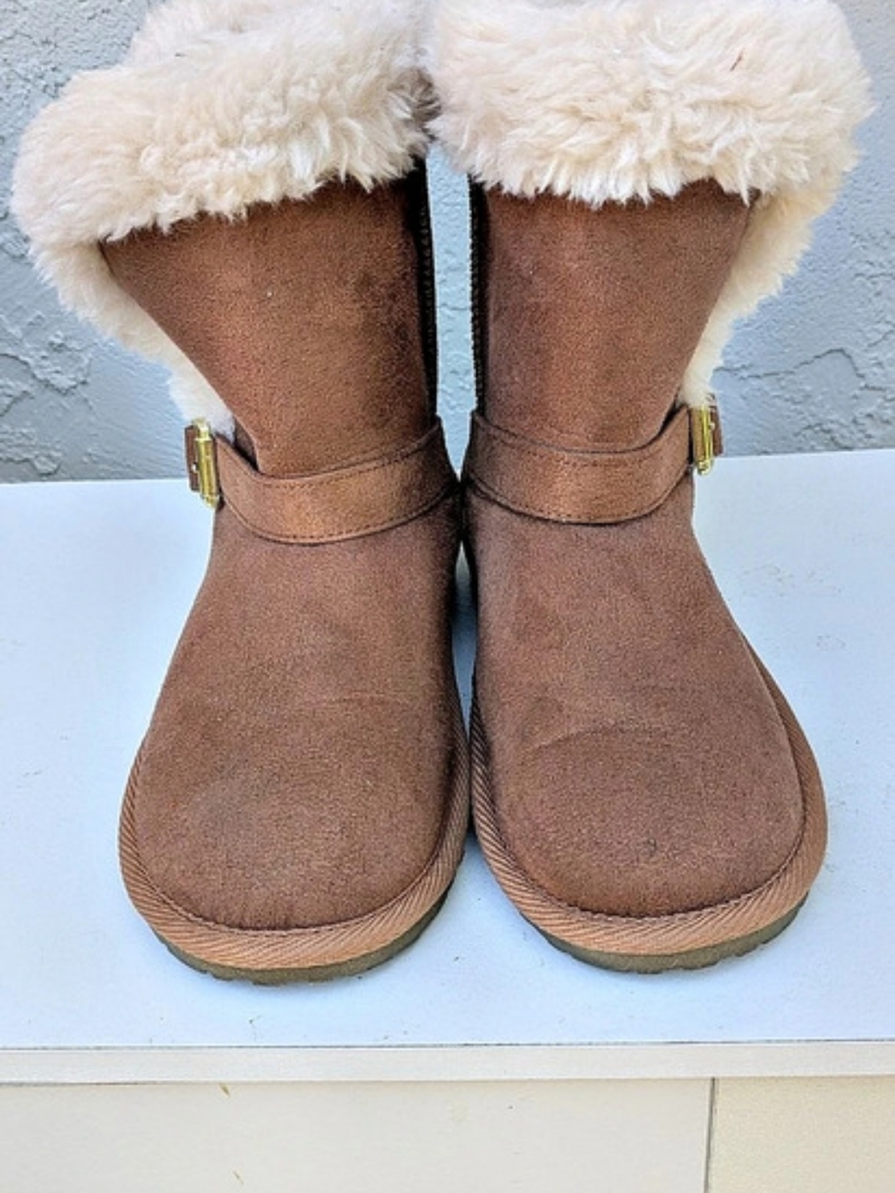 PLACE Winter Boots Brown & Cream